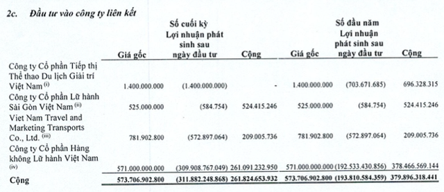 Vietravel lại báo lỗ quý 2, khoản đầu tư vào Vietravel Airlines đã âm hơn 300 tỷ - Hình 2 Vietravel lai bao lo quy 2, khoan dau tu vao Vietravel Airlines da am hon 300 ty-Hinh-2