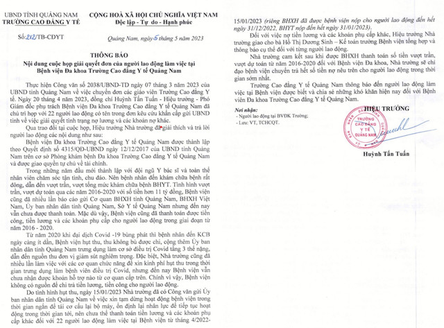 Truong Cao dang Y te Quang Nam: Nhieu nguoi bi no luong, bi thoi viec-Hinh-2