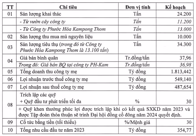 PHR len ke hoach lai 2023 giam 40%, tang co tuc 2022 len 59,5%