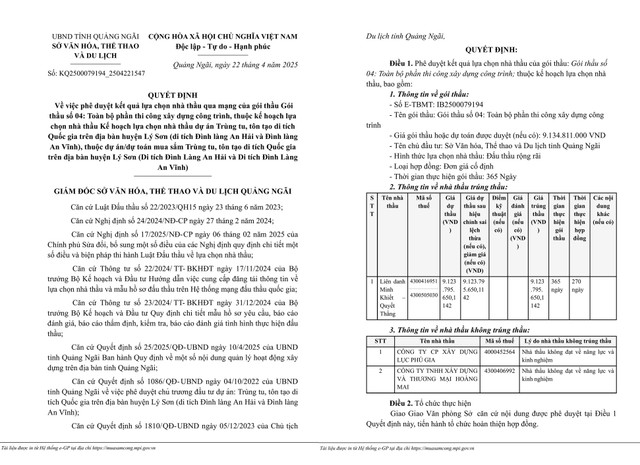 Nang luc nha thau trung goi trung tu di tich Ly Son Quang Ngai