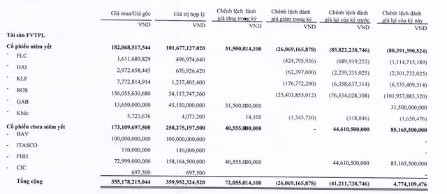 BOS bao lo quy 1, danh muc tu doanh toan 'ho' FLC, tham nhat la ROS-Hinh-2