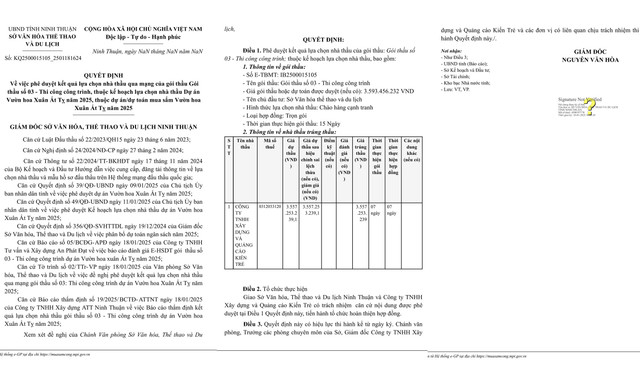 Cty Kiến Trẻ trúng gói thi công Vườn hoa Xuân Ất Tỵ tại Ninh Thuận Cty Kien Tre trung goi thi cong Vuon hoa Xuan At Ty tai Ninh Thuan