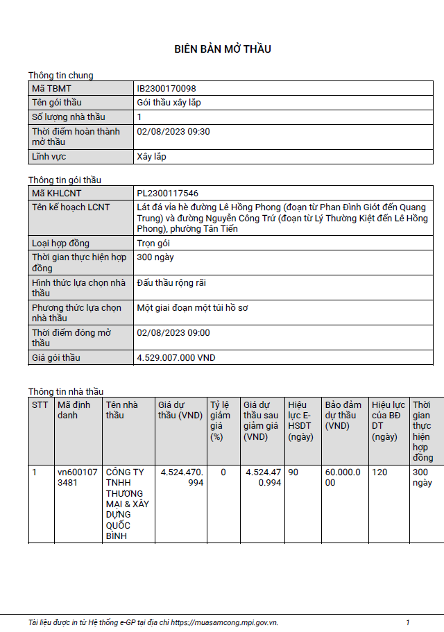 Mot minh du thau, Cong ty Quoc Binh trung 2 goi thau gan 8 ty dong-Hinh-3