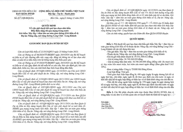 Cty Hải Đăng Khoa trúng gói xây lắp gần 39 tỷ ở Tây Ninh Cty Hai Dang Khoa trung goi xay lap gan 39 ty o Tay Ninh