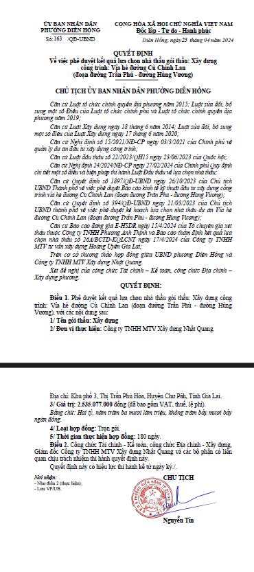 Gia Lai: Công ty Nhật Quang trúng 2 gói thầu trong 1 ngày - Hình 2 Gia Lai: Cong ty Nhat Quang trung 2 goi thau trong 1 ngay-Hinh-2