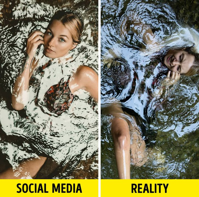 Khác biệt gây sốc giữa ảnh 'đăng phây' và ảnh đời thường - Hình 4 Khac biet gay soc giua anh 'dang phay' va anh doi thuong-Hinh-4