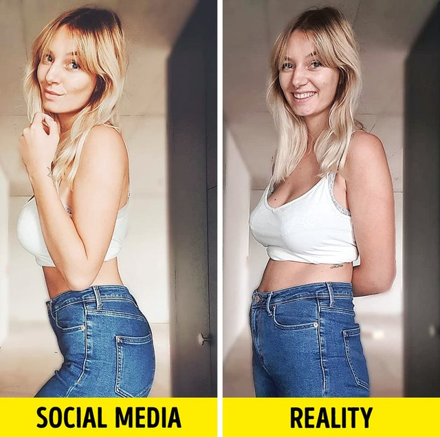 Khác biệt gây sốc giữa ảnh 'đăng phây' và ảnh đời thường - Hình 8 Khac biet gay soc giua anh 'dang phay' va anh doi thuong-Hinh-8