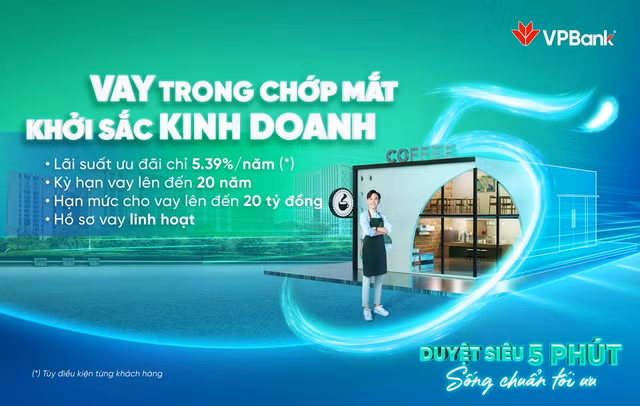VPBank tung gói ưu đãi lãi suất từ 5,39% cho hộ kinh doanh VPBank tung goi uu dai lai suat tu 5,39% cho ho kinh doanh