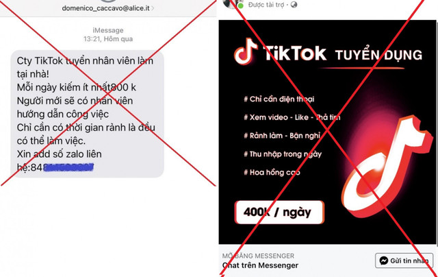 Loạt bẫy lừa đảo tuyển dụng làm việc trên TikTok Loat bay lua dao tuyen dung lam viec tren TikTok