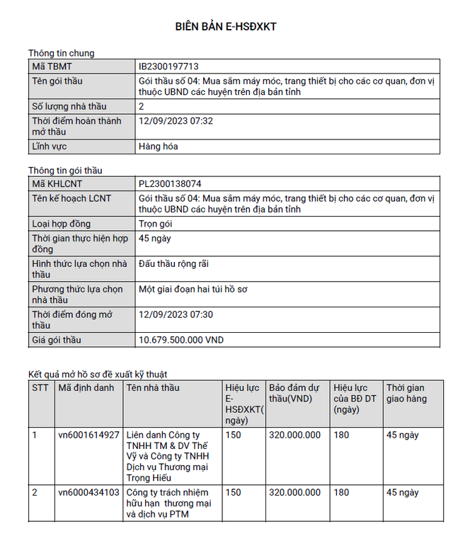 Dak Lak: 2 nha thau canh tranh goi thau co gia hon 10 ty dong