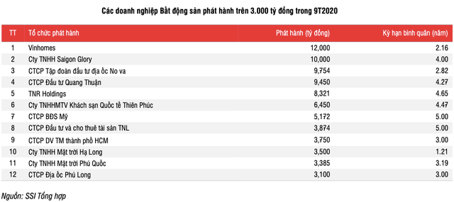 Diem danh nhung doanh nghiep phat hanh trai phieu 'khung' nhat 9 thang?