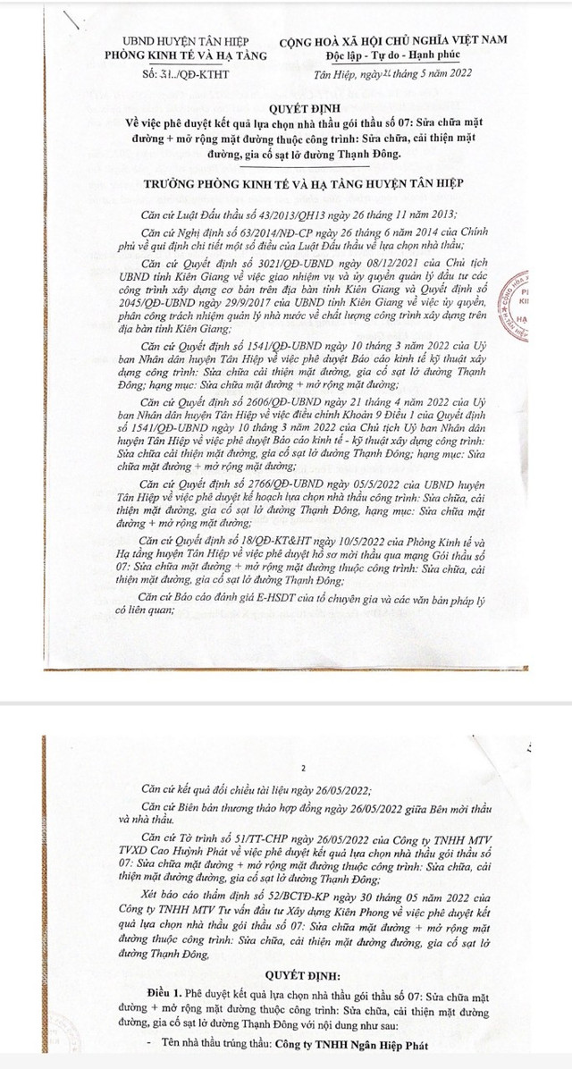 Tân Hiệp (Kiên Giang): 2 tuyến đường “vừa làm đã hỏng” là do trời mưa - Hình 5 Tan Hiep (Kien Giang): 2 tuyen duong “vua lam da hong” la do troi mua-Hinh-5