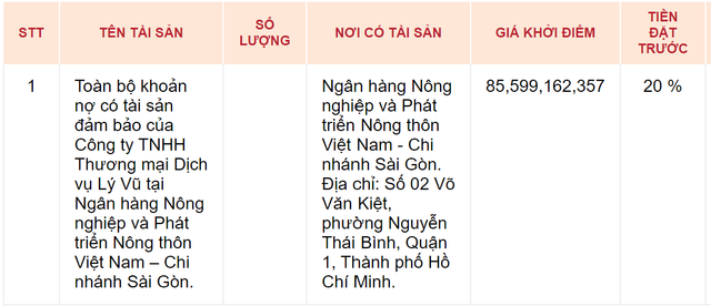 Dau gia khoan no hon 85 ty dong cua Cong ty Ly Vu