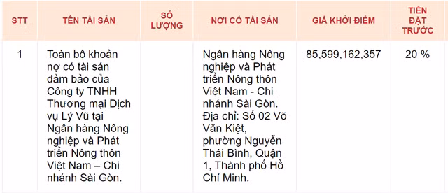 Dau gia khoan no hon 85 ty dong cua Cong ty Ly Vu