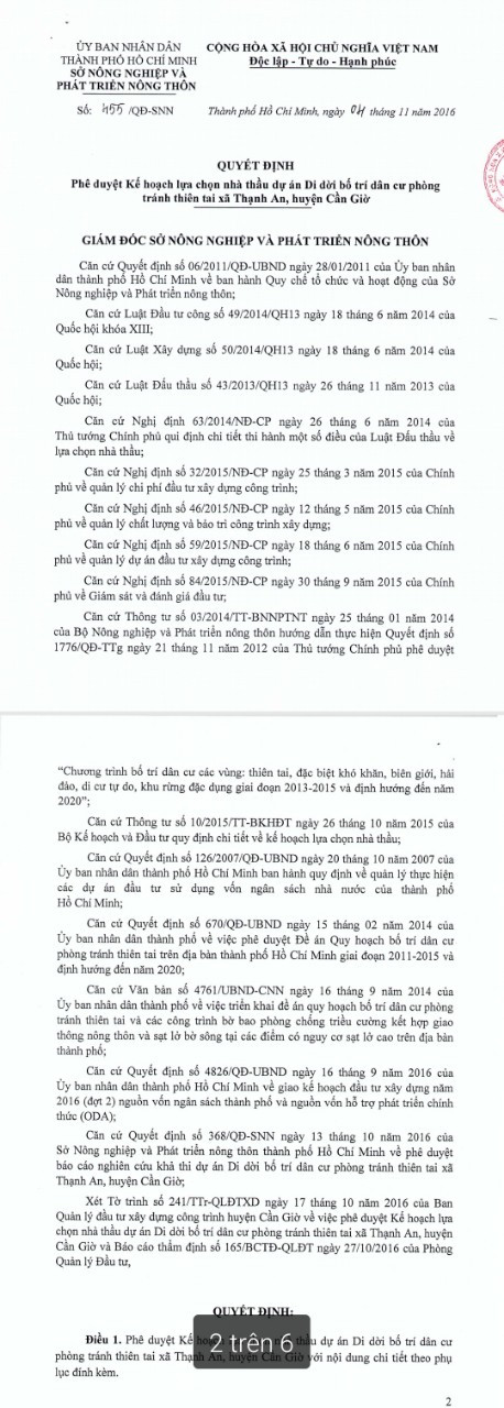 Thạnh An (Cần Giờ): Bao giờ người dân được tái định cư? Thanh An (Can Gio): Bao gio nguoi dan duoc tai dinh cu?