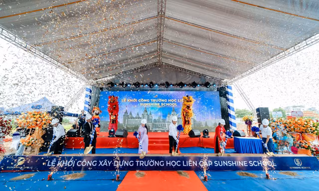 Khoi cong xay dung truong lien cap Sunshine School, Tap doan Sunshine tiep tuc trien khai chuoi du an cao cap tai khu Tay Ho Tay