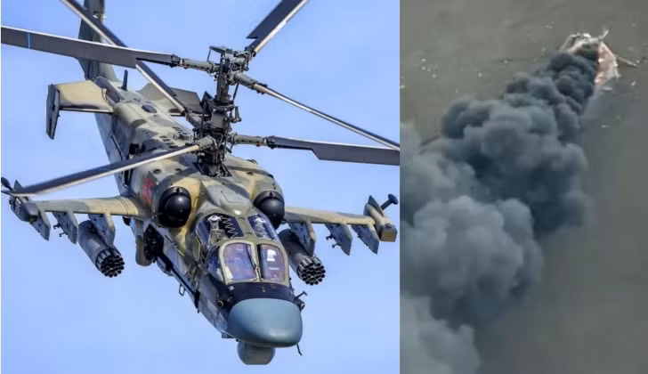 Trực thăng tấn công Ka-52 của Nga và phần còn lại của chiếc Ka-52 bị rơi