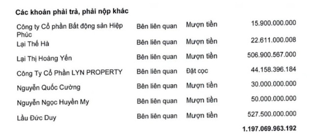 Quốc Cường Gia Lai mượn hơn 1.100 tỷ đồng từ nhóm người thân lãnh đạo. Ảnh: BCTC DN. qcgl-2.png