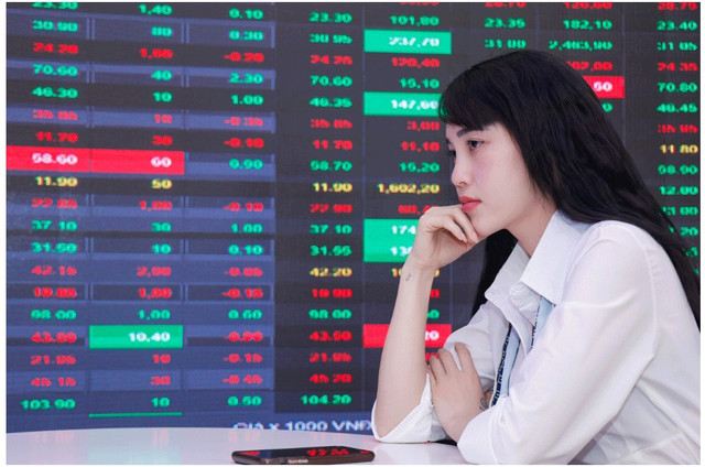 Thị trường chứng khoán giảm liên tiếp. Ảnh: HH thitruong-1.png