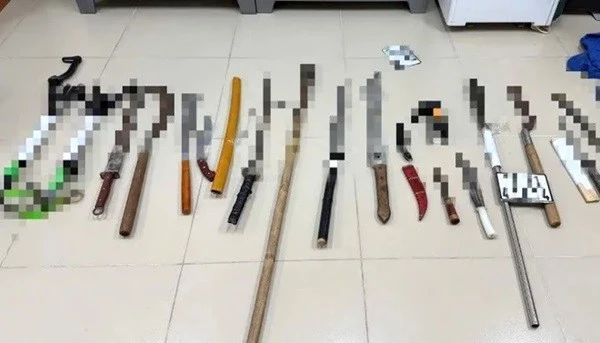 Đồng Nai: Thu giữ súng bắn đạn bi và hàng loạt hung khí của nhóm thanh niên