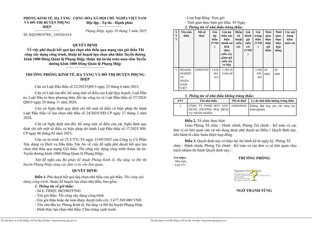 Quyết định số KQ2500197841_2505261614 (Nguồn: MSC) ib2500197841-quyetdinhpheduyetkqlcnt-26-05-2025-hinh-anh-0.jpg