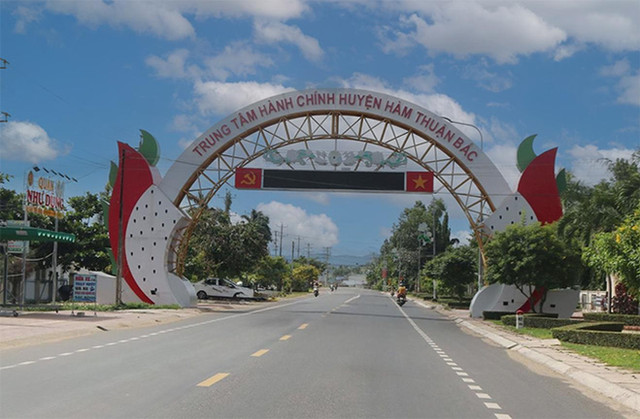 Trung tâm hành chính huyện Hàm Thuận Bắc, tỉnh Bình Thuận. Ảnh: Báo Thanh tra ham-thuan-bac.jpg