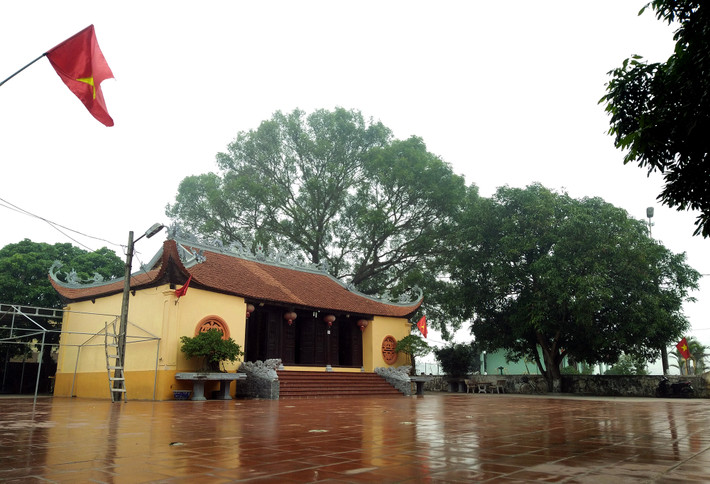 Từ trước Tết, khu vực đình làng đã được dọn dẹp sạch sẽ.