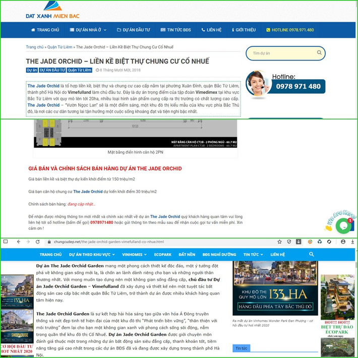 Mặc dù dự án The Jade Orchid chưa được triển khai thi công, bên trong vẫn chỉ là bãi đất trống thế nhưng hiện nay bất ngờ trên nhiều trang website mua bán bất động sản lại đang quảng cáo và rao bán các căn hộ tại dự án này một cách rầm rộ.