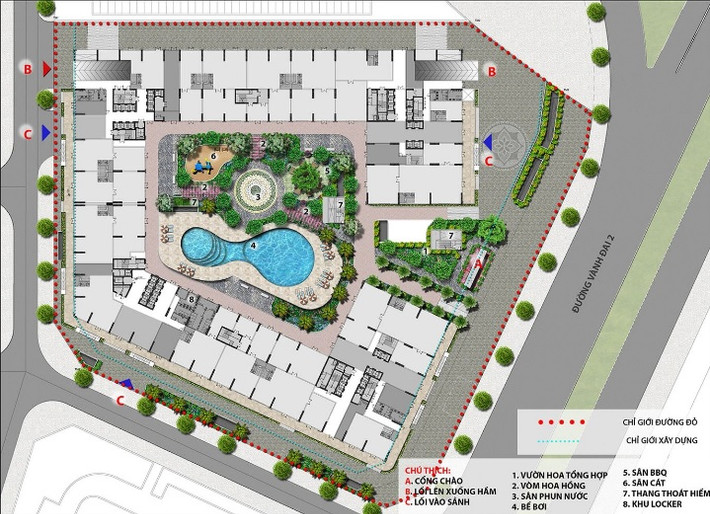 Phối cảnh chi tiết về dự án The Lotus Center còn liên tục được cập nhật lên các website mua bán bất động sản.