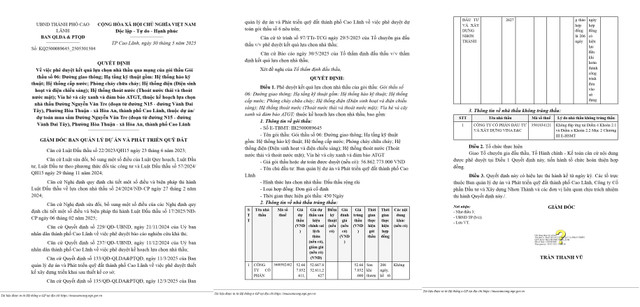 Quyết định số KQ2500089645_2505301504 của Ban quản lý dự án và Phát triển quỹ đất thành phố Cao Lãnh. thong.jpg