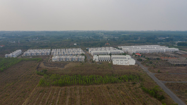 Hiện trạng 680 căn nhà xây trái phép ở Khu dân cư Tân Thịnh Hien trang 680 can nha xay trai phep o Khu dan cu Tan Thinh