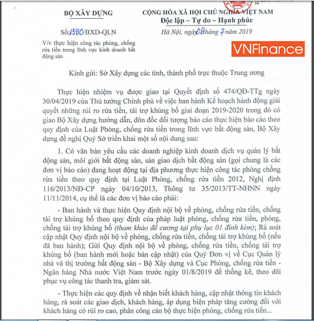Bắt đầu báo cáo giao dịch bất động sản đáng ngờ trên 300 triệu Bat dau bao cao giao dich bat dong san dang ngo tren 300 trieu