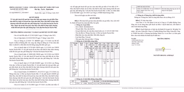 Một ngày trúng 02 gói thầu, Cty Hoàng Thiên Lộc năng lực ra sao? Mot ngay trung 02 goi thau, Cty Hoang Thien Loc nang luc ra sao?