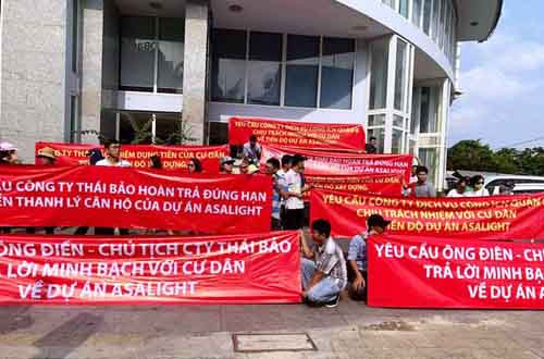 Dự án Asa Light dừng thi công, khách hàng giận dữ đòi nhà Du an Asa Light dung thi cong, khach hang gian du doi nha