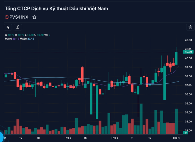 Nhom co phieu dich vu dau khi: Ho tro boi da tang cua gia dau
