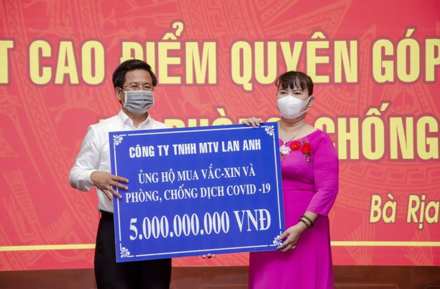 BĐS Lan Anh ủng hộ 10 tỷ đồng mua vaccine phòng chống dịch COVID-19 BDS Lan Anh ung ho 10 ty dong mua vaccine phong chong dich COVID-19