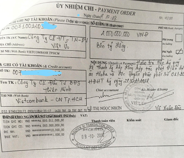 Công ty Việt Úc lên tiếng vụ Công ty Thiên Minh kiện đòi 15 tỉ tại dự án Aloha Cong ty Viet Uc len tieng vu Cong ty Thien Minh kien doi 15 ti tai du an Aloha