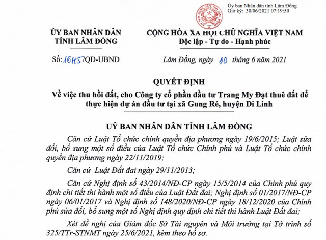 Lâm Đồng thu hồi hơn 32 ha đất tại Di Linh làm điểm du lịch sinh thái Lam Dong thu hoi hon 32 ha dat tai Di Linh lam diem du lich sinh thai