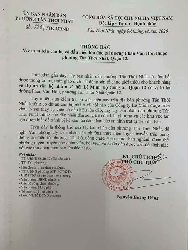 Cảnh báo về dự án 'ma' ở đường Phan Văn Hớn Canh bao ve du an 'ma' o duong Phan Van Hon