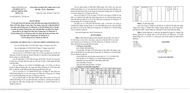 Đồng Nai: Cty Nam Bình trúng liên tiếp 4 gói thầu xây lắp trị giá hơn 10 tỷ? Dong Nai: Cty Nam Binh trung lien tiep 4 goi thau xay lap tri gia hon 10 ty?