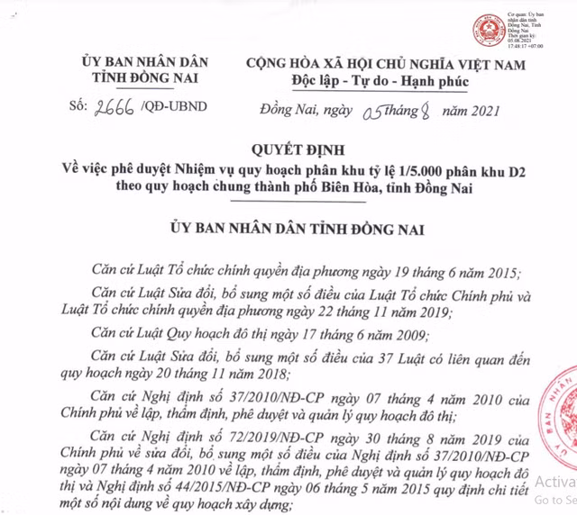 Dong Nai duyet nhiem vu quy hoach phan khu hon 2.200 ha tai TP Bien Hoa