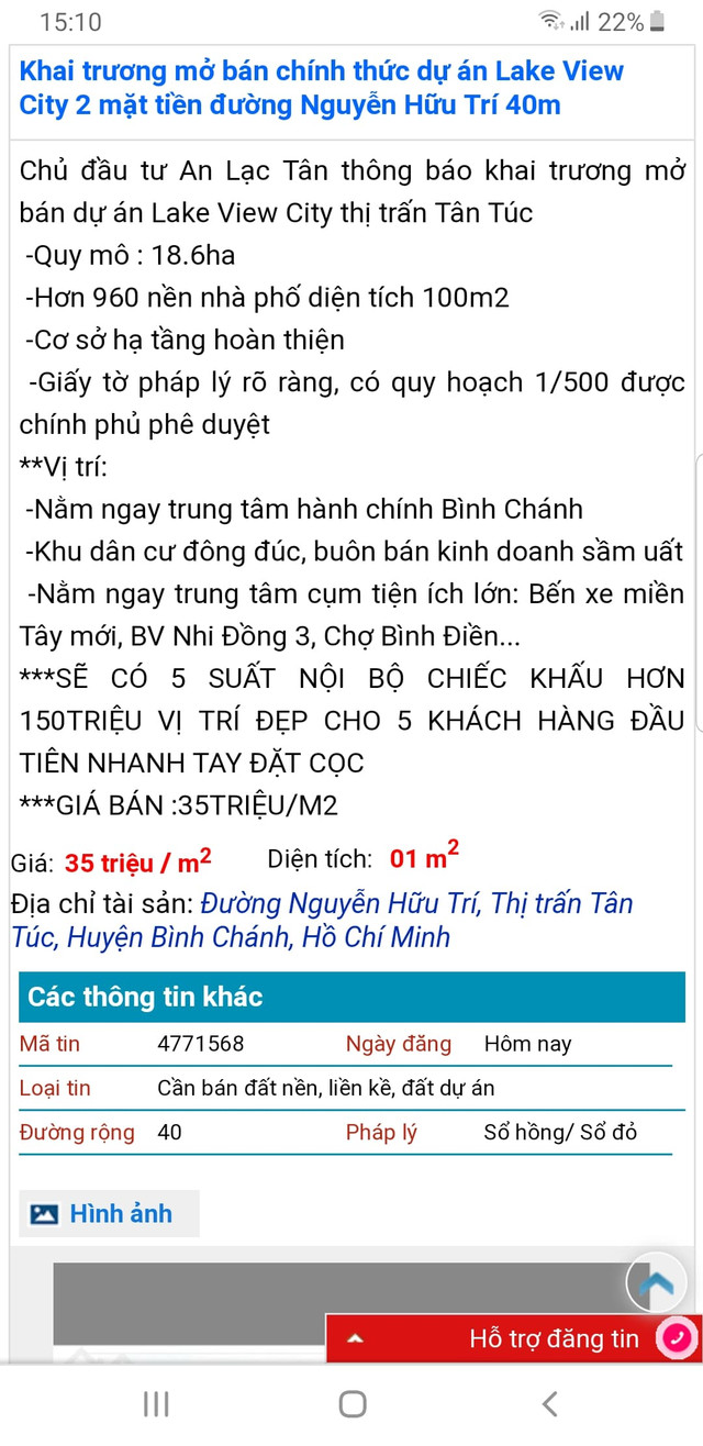 Dự án An Lạc Riverside được 'hô biến' thành Lake View City để tiếp tục bẫy khách hàng? - Hình 4 Du an An Lac Riverside duoc 'ho bien' thanh Lake View City de tiep tuc bay khach hang?-Hinh-4