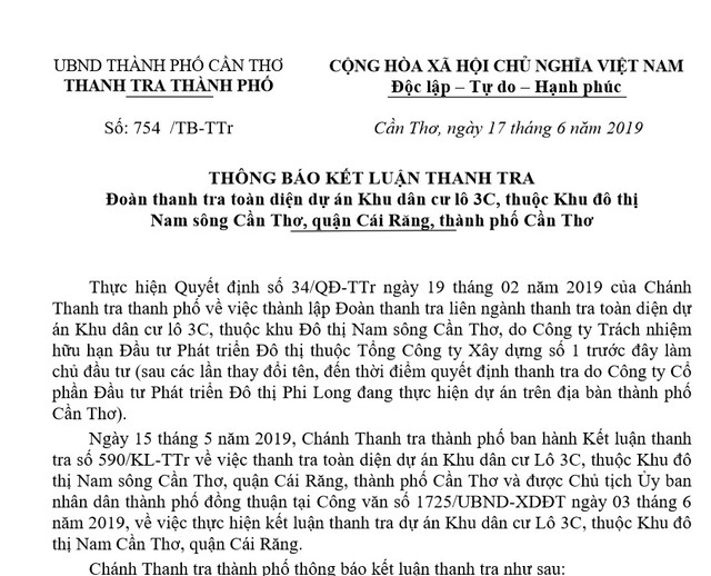 Nhiều sai phạm tại Khu dân cư lô 3C thuộc Khu đô thị Nam sông Cần Thơ Nhieu sai pham tai Khu dan cu lo 3C thuoc Khu do thi Nam song Can Tho