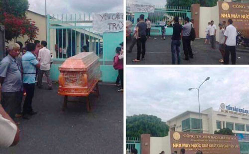 TGĐ Sanest Khánh Hòa không nói đến việc quan tài nằm trước công ty? - Hình 2 TGD Sanest Khanh Hoa khong noi den viec quan tai nam truoc cong ty?-Hinh-2