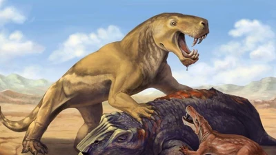 Răng nanh khủng khiếp của loài thú to lớn lâu đời hơn khủng long 