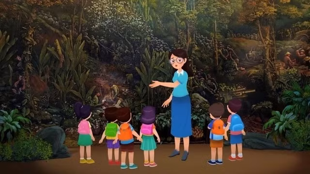 Cảnh trong phim hoạt hình "Lời hứa Điện Biên"