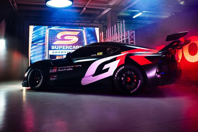 Chiếc xe thể thao Toyota GR Supra cho thể thức Supercars Championship vừa chính thức ra mắt tại Australia. Tuy nhiên khác với phiên bản thương mại được dựa trên mẫu BMW Z4, mẫu xe thể thao này được nâng cấp động cơ V8. 3-7361.jpg