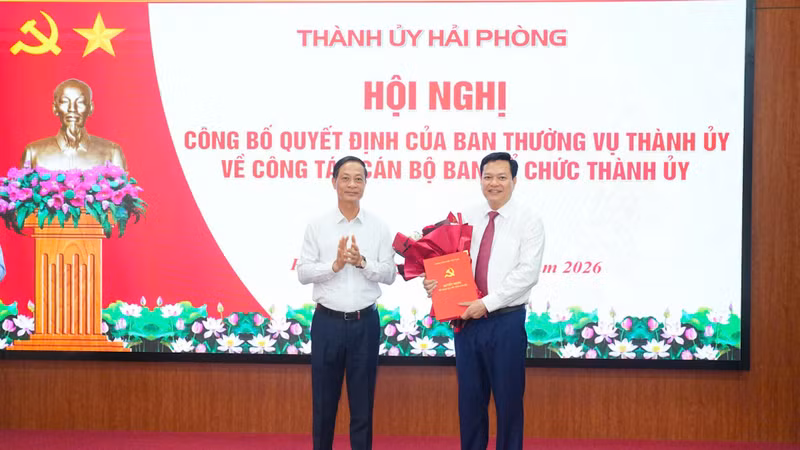Hải Phòng bổ nhiệm Phó Trưởng Ban Tổ chức Thành ủy 