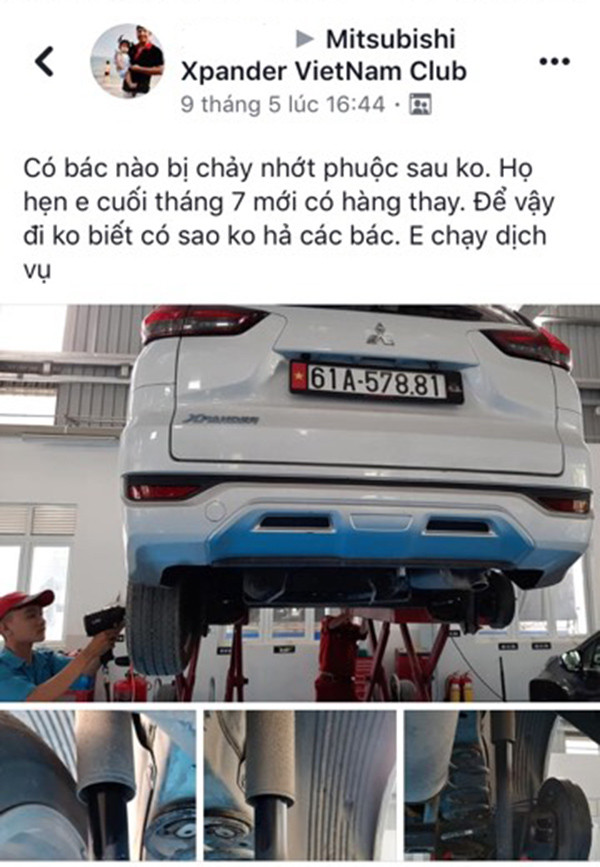 Mitsubishi Xpander lại bị khách Việt "tố" chảy dầu - Hình 3 Mitsubishi Xpander lai bi khach Viet