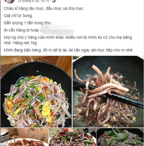 Râu mực siêu rẻ chỉ vài chục nghì đồng mỗi kg gây sốt rần rần Rau muc sieu re chi vai chuc nghi dong moi kg gay sot ran ran